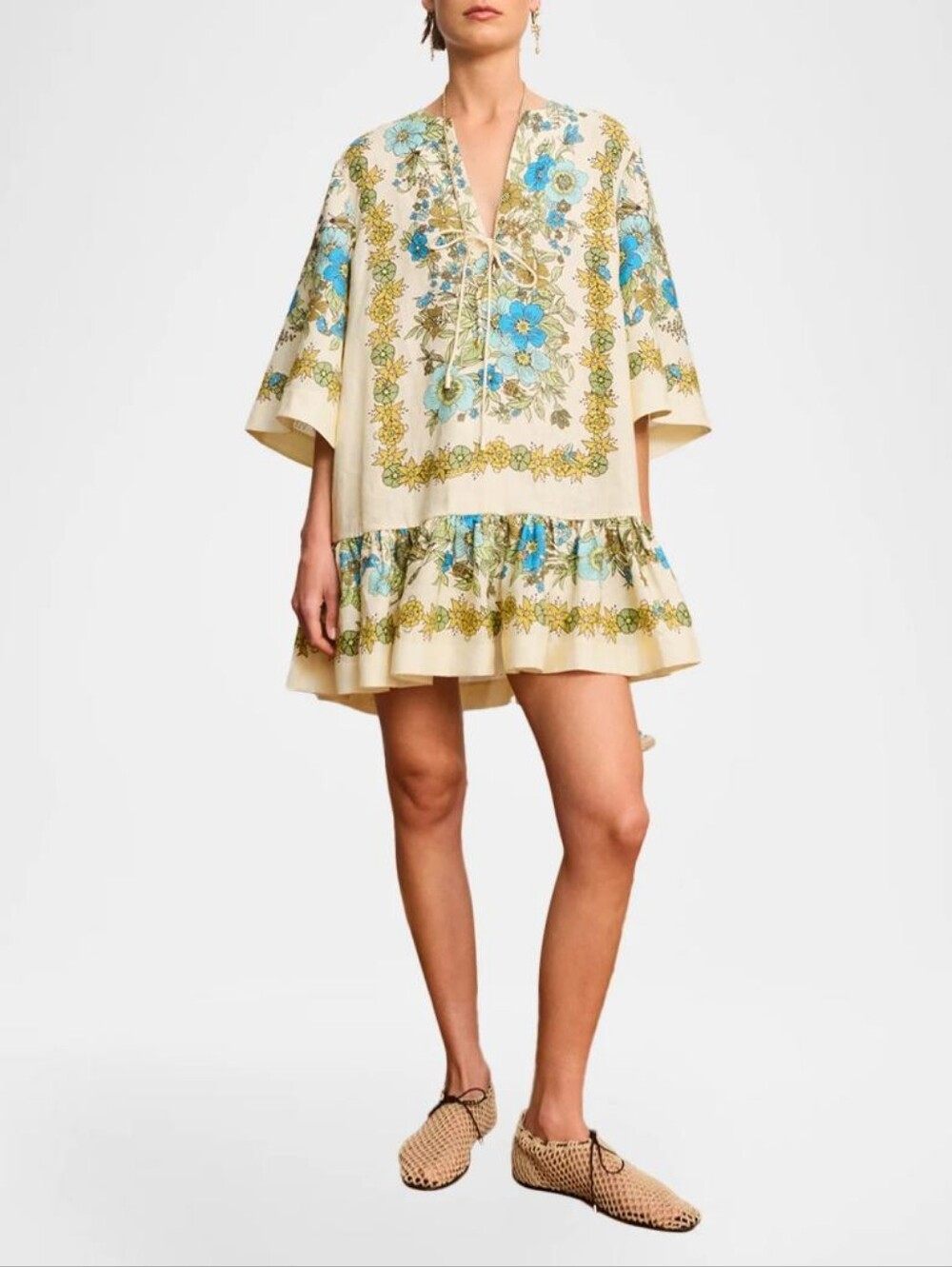 ALEMAIS Sophia Drop-Waist Mini Dress